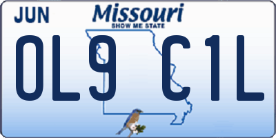 MO license plate OL9C1L