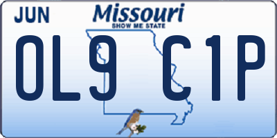 MO license plate OL9C1P
