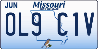 MO license plate OL9C1V