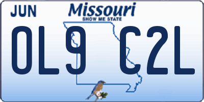 MO license plate OL9C2L