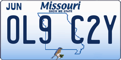MO license plate OL9C2Y