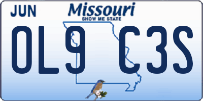 MO license plate OL9C3S