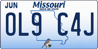 MO license plate OL9C4J