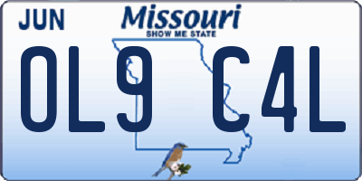 MO license plate OL9C4L