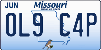 MO license plate OL9C4P