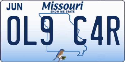 MO license plate OL9C4R