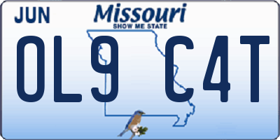 MO license plate OL9C4T