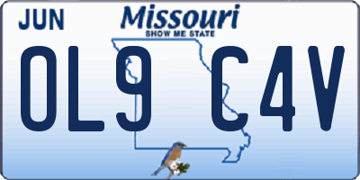 MO license plate OL9C4V