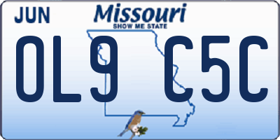 MO license plate OL9C5C