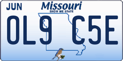 MO license plate OL9C5E