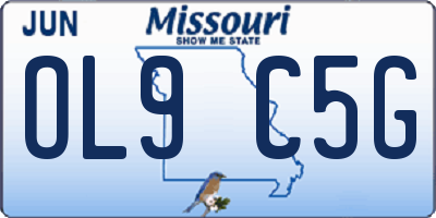 MO license plate OL9C5G