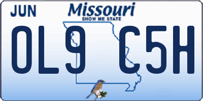 MO license plate OL9C5H