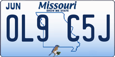 MO license plate OL9C5J