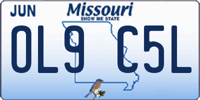 MO license plate OL9C5L