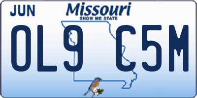 MO license plate OL9C5M