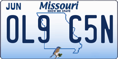 MO license plate OL9C5N