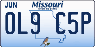 MO license plate OL9C5P