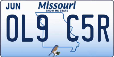 MO license plate OL9C5R