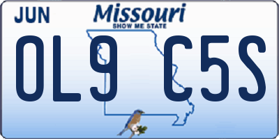 MO license plate OL9C5S