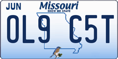 MO license plate OL9C5T