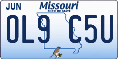 MO license plate OL9C5U