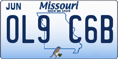 MO license plate OL9C6B