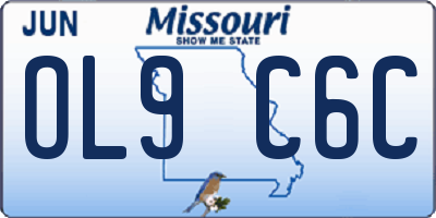 MO license plate OL9C6C