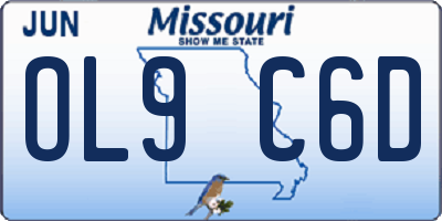 MO license plate OL9C6D