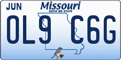MO license plate OL9C6G