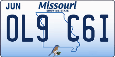 MO license plate OL9C6I