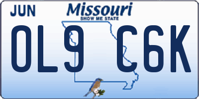 MO license plate OL9C6K