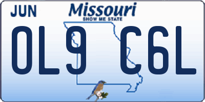 MO license plate OL9C6L
