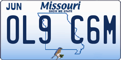 MO license plate OL9C6M