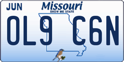 MO license plate OL9C6N