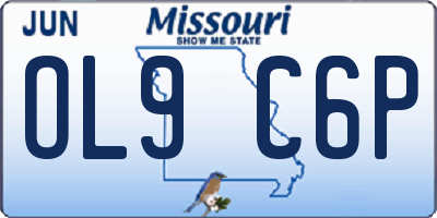 MO license plate OL9C6P