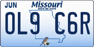 MO license plate OL9C6R