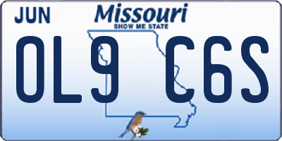 MO license plate OL9C6S
