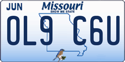 MO license plate OL9C6U