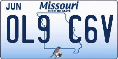 MO license plate OL9C6V