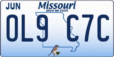 MO license plate OL9C7C