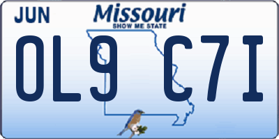 MO license plate OL9C7I