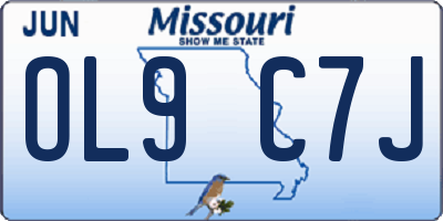 MO license plate OL9C7J