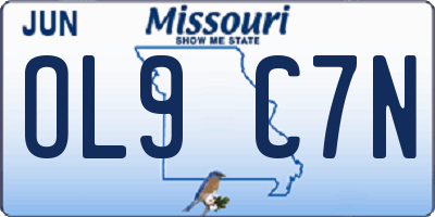 MO license plate OL9C7N