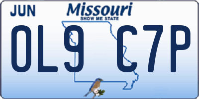 MO license plate OL9C7P