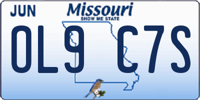 MO license plate OL9C7S