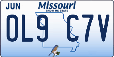 MO license plate OL9C7V