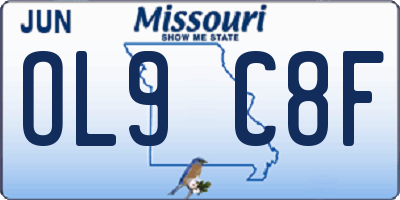 MO license plate OL9C8F