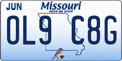 MO license plate OL9C8G