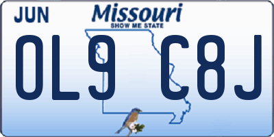 MO license plate OL9C8J