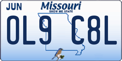 MO license plate OL9C8L